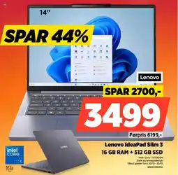 Power Lenovo IdeaPad Slim 3 83K000BHMX tilbud