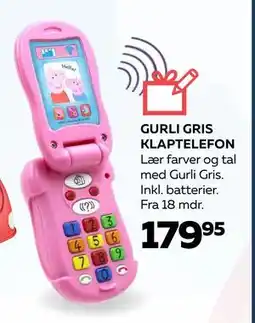 Legekæden GURLI GRIS KLAPTELEFON, DKK 179.95 tilbud