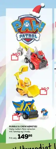 Legekæden RUBBLE & CREW KØRETØJ, DKK 149.95 tilbud