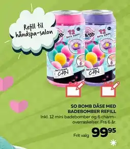 Legekæden SO BOMB DÅSE MED BADEBOMBER REFILL, DKK 99.95 tilbud