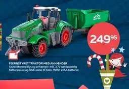 Legekæden FJERNSTYRET TRAKTOR MED ANHÆNGER, DKK 249.95 tilbud