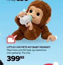 Legekæden LITTLE LIVE PETS MY BABY MONKEY, DKK 399.95 tilbud