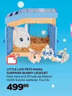 Legekæden LITTLE LIVE PETS MAMA SURPRISE BUNNY LEGESÆT, DKK 499.95 tilbud