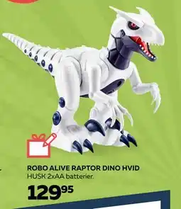 Legekæden ROBO ALIVE RAPTOR DINO HVID, DKK 129.95 tilbud