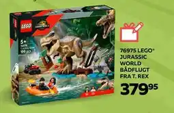 Legekæden 76975 LEGO JURASSIC WORLD BÅDFLUGT FRA T. REX, DKK 379.95 tilbud