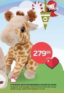 Legekæden SYNGENDE GIRAF MED BEVÆGELIG HOVED OG MUND, DKK 279.95 tilbud