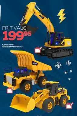 Legekæden FJERNSTYRET ARBEJDSMASKINER 1:24, DKK 199.95 tilbud