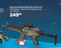 Legekæden MP5 A5 MASKINGEVÆR MED LYS OG LYD, DKK 249.95 tilbud