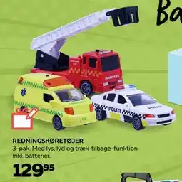 Legekæden REDNINGSKØRETØJER, DKK 129.95 tilbud