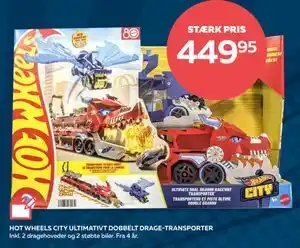 Legekæden HOT WHEELS CITY ULTIMATIVT DOBBELT DRAGE-TRANSPORTER, DKK 449.95 tilbud