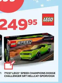 Legekæden LEGO SPEED CHAMPIONS DODGE CHALLENGER SRT HELLCAT-SPORVOGN, DKK 249.95 tilbud