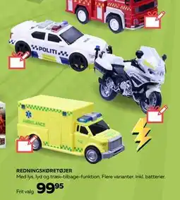 Legekæden REDNINGSKØRETØJER, DKK 99.95 tilbud