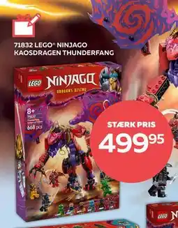 Legekæden 71832 LEGO. NINJAGO KAOSDRAGEN THUNDERFANG, DKK 499.95 tilbud