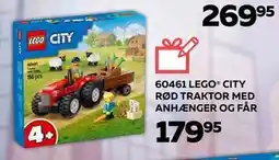 Legekæden LEGO CITY RØD TRAKTOR MED ANHÆNGER OG FÅR, DKK 179.95 tilbud