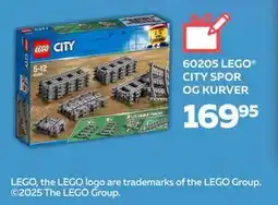 Legekæden LEGO CITY SPOR OG KURVER, DKK 169.95 tilbud