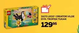 Legekæden 31173 LEGO CREATOR VILDE DYR: TROPISK TUKAN, DKK 129.95 tilbud
