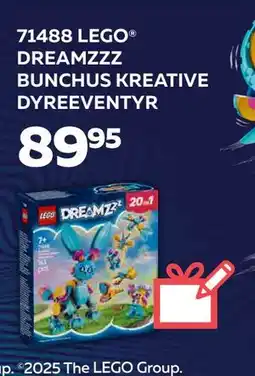 Legekæden 71488 LEGO DREAMZZZ BUNCHUS KREATIVE DYREEVENTYR, DKK 89.95 tilbud