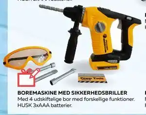 Legekæden BOREMASKINE MED SIKKERHEDSBRILLER, DKK 149.95 tilbud