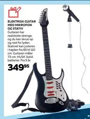 Legekæden ELEKTRISK GUITAR MED MIKROFON OG STATIV, DKK 349.95 tilbud