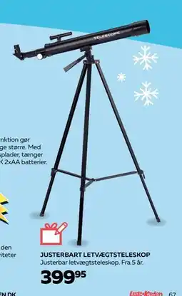 Legekæden JUSTERBART LETVÆGTSTELESKOP, DKK 399.95 tilbud
