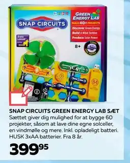 Legekæden SNAP CIRCUITS GREEN ENERGY LAB SÆT, DKK 399.95 tilbud