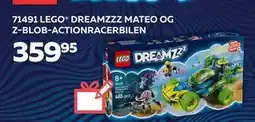 Legekæden 71491 LEGO DREAMZZZ MATEO OG Z-BLOB-ACTIONRACERBILEN, DKK 359.95 tilbud