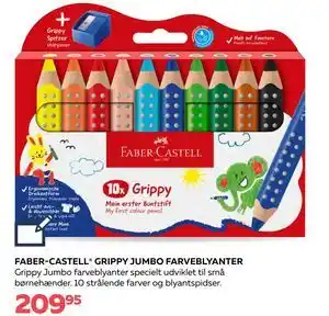 Legekæden FABER-CASTELL GRIPPY JUMBO FARVEBLYANTER, DKK 209.95 tilbud