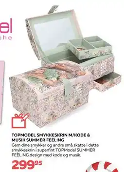 Legekæden TOPMODEL SMYKKESKRIN M/KODE & MUSIK SUMMER FEELING, DKK 299.95 tilbud