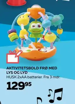 Legekæden AKTIVITETSBOLD FRØ MED LYS OG LYD, DKK 129.95 tilbud