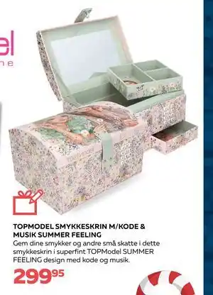 Bog & idé TOPMODEL SMYKKESKRIN M/KODE & MUSIK SUMMER FEELING, DKK 299.95 tilbud