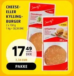Scandinavian Park CHEESE-ELLER KYLLINGBURGER, DKK 17.49 tilbud
