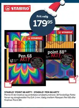 Bog & idé POINT 68 ARTY - STABILO. PEN 88 ARTY, DKK 179.95 tilbud