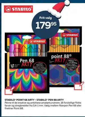 Bog & idé POINT 68 ARTY - STABILO. PEN 88 ARTY, DKK 179.95 tilbud