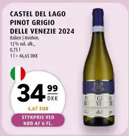 Scandinavian Park CASTEL DEL LAGO PINOT GRIGIO DELLE VENEZIE 2024, DKK 34.99 tilbud