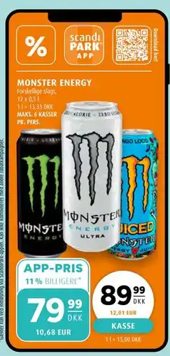 Scandinavian Park MONSTER ENERGY, DKK 89.99, App-pris tilbud