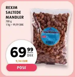 Scandinavian Park REXIM SALTEDED MANDLER, DKK 69.99 tilbud