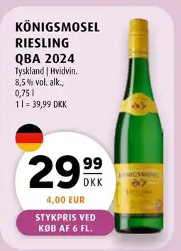 Scandinavian Park KÖNIGSMOSEL RIESLING QBA 2024, DKK 29.99 tilbud