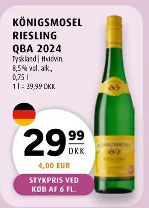 Scandinavian Park KÖNIGSMOSEL RIESLING QBA 2024, DKK 29.99 tilbud