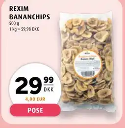 Scandinavian Park REXIM BANANCHIPS, DKK 29.99 tilbud