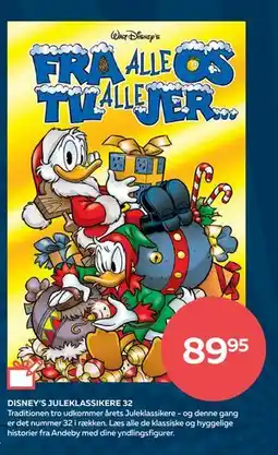 Bog & idé DISNEY’S JULEKLASSIKERE 32, DKK 89.95 tilbud