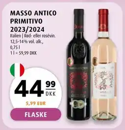 Scandinavian Park MASSO ANTICO PRIMITIVO 2023/2024, DKK 44.99 tilbud