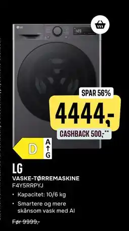 Skousen LG VASKE-TØRREMASKINE F4Y5RRPYJ., DKK 4444 tilbud