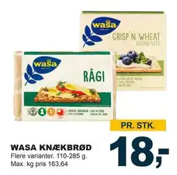 Let-Køb WASA KNÆKBRØD, DKK 18 tilbud
