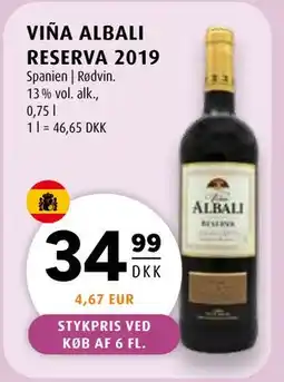 Scandinavian Park VIÑA ALBALI RESERVA 2019, DKK 34.99 tilbud
