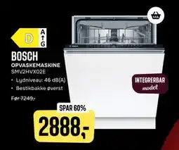 Skousen BOSCH OPVASKEMASKINE, DKK 2888 tilbud