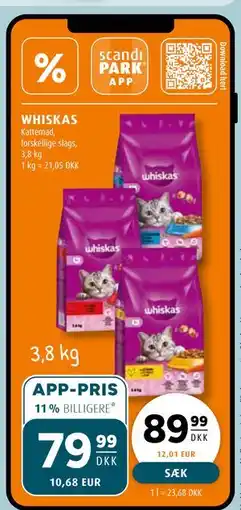 Scandinavian Park WHISKAS, DKK 89.99, App-pris tilbud