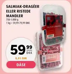 Scandinavian Park SALMIAK-DRAGÉER ELLER RISTEDE MANDLER, DKK 59.99 tilbud