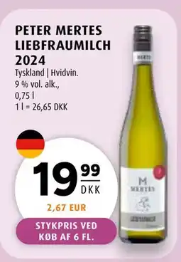 Scandinavian Park PETER MERTES LIEBFRAUMILCH 2024, DKK 19.99 tilbud