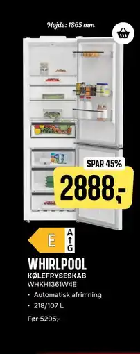 Skousen WHIRLPOOL KØLEFRYSESKAB, DKK 2888 tilbud