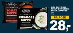 Let-Køb MOU SUPPE MED TOMAT OG NUDLER ELLER ASPARGES, DKK 28 tilbud